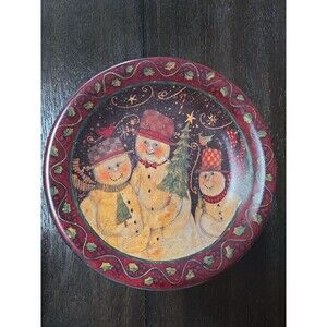 Certified International Susan Winget Snowman Holiday Plate